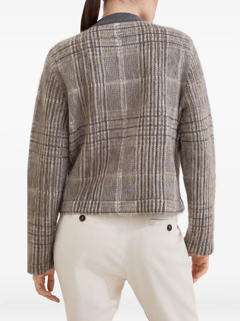 Brunello Cucinelli Vest met jacquard Grijs