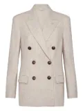 Brunello Cucinelli twill flannel blazer - Neutrals