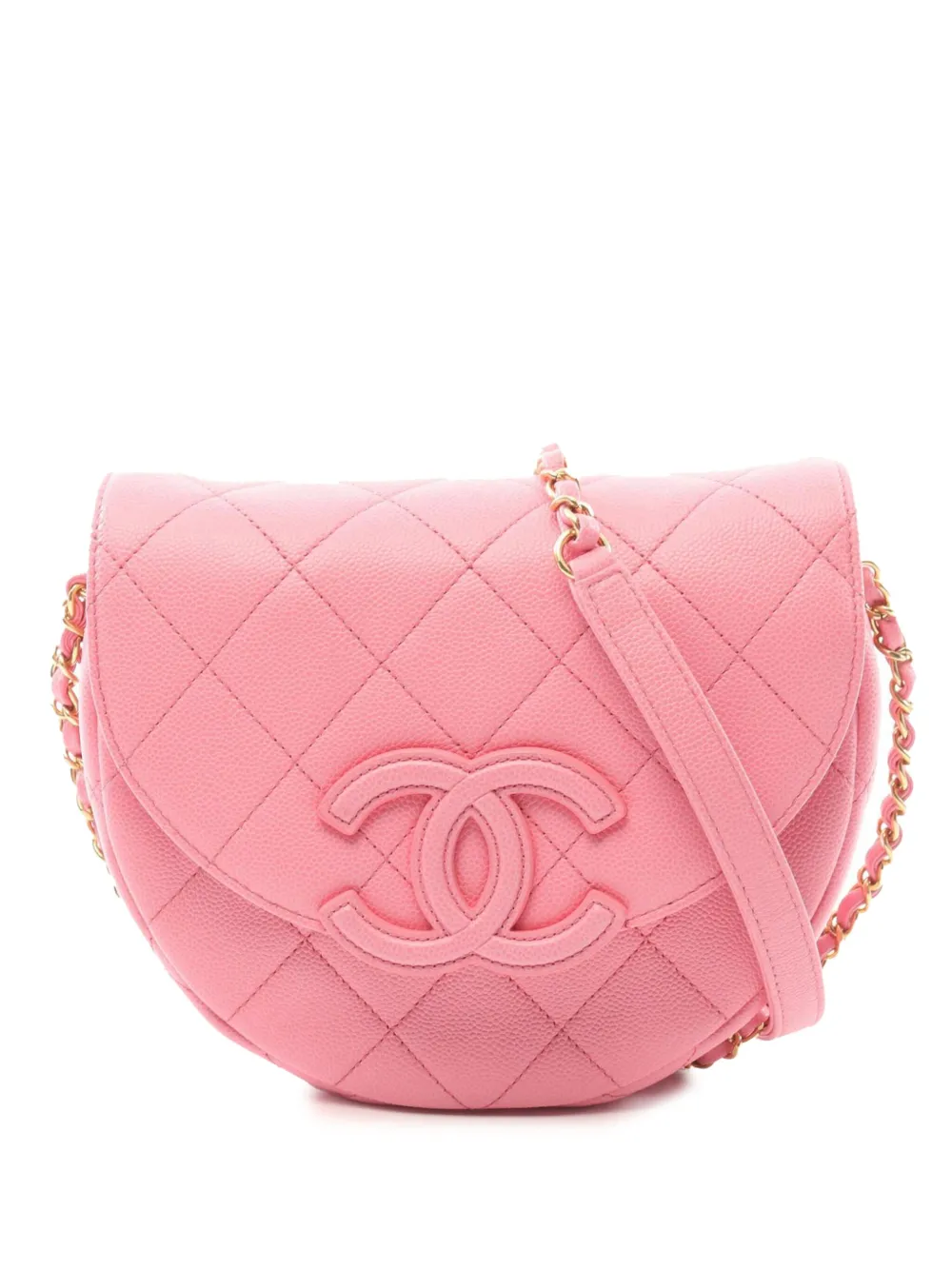 CHANEL Pre-Owned 2021-2025 スモール ココマーク マトラッセ キャビア チェーンフラップ ショルダーバッグ - CHANEL Pre-Owned 2021-2025 スモール ココマーク マトラッセ キャビア チェーンフラップ ショルダーバッグ -