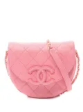 CHANEL Pre-Owned 2021-2025 Small CC Quilted Caviar Chain Flap crossbody bag - Pink