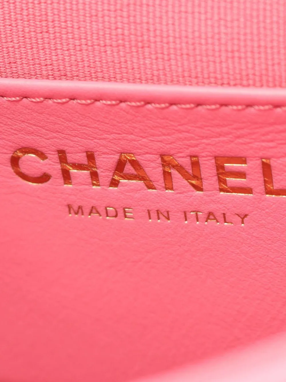 Pre-owned Chanel 2021-2025 Small Cc Quilted Caviar Chain Flap Crossbody Bag In Pink