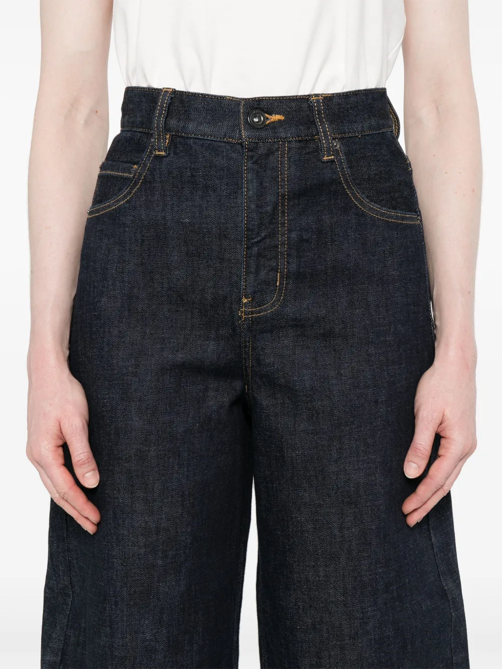 Self-portrait Denim Wide-leg Jeans