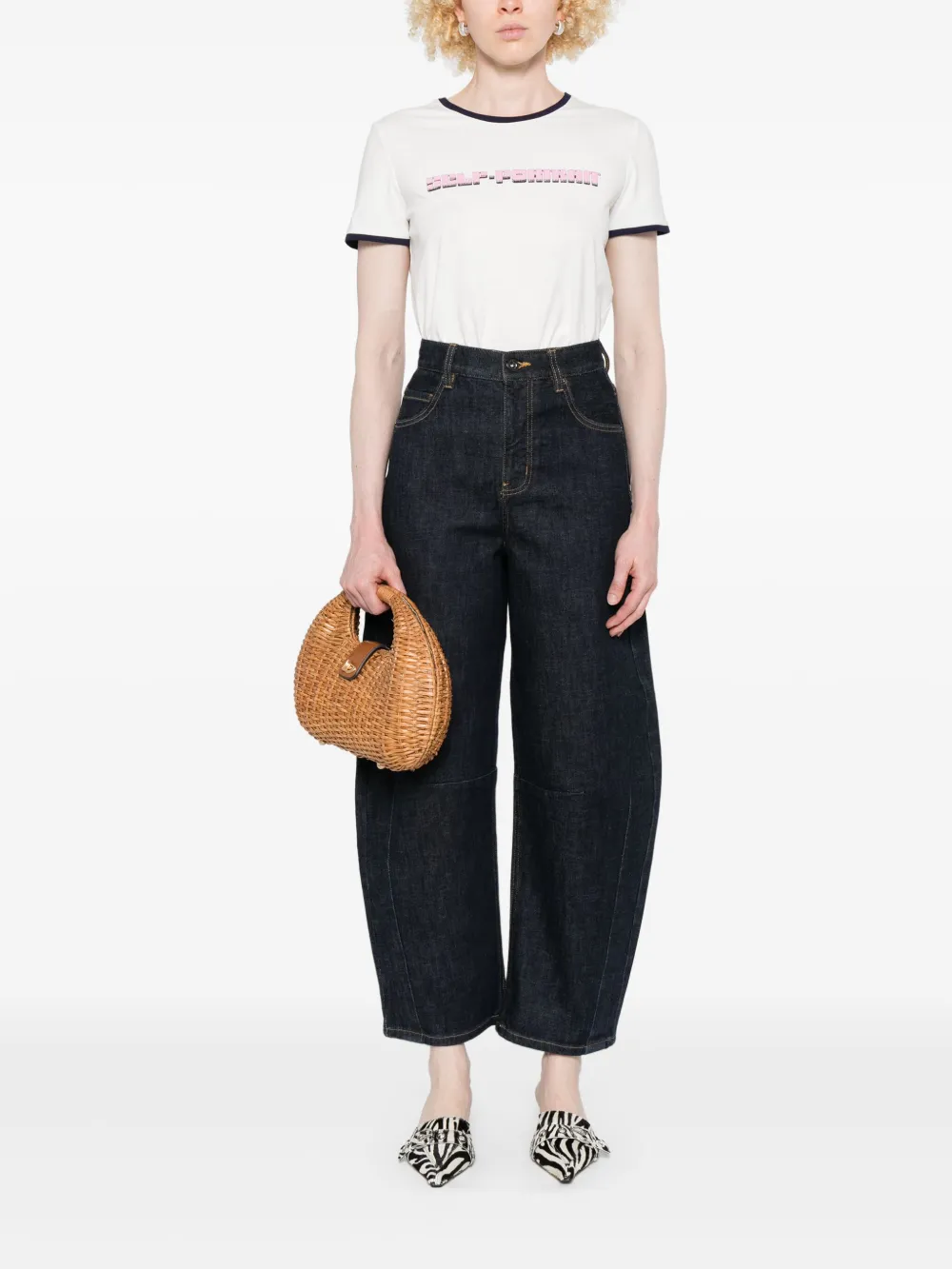 Self-Portrait High-waist jeans - Blauw