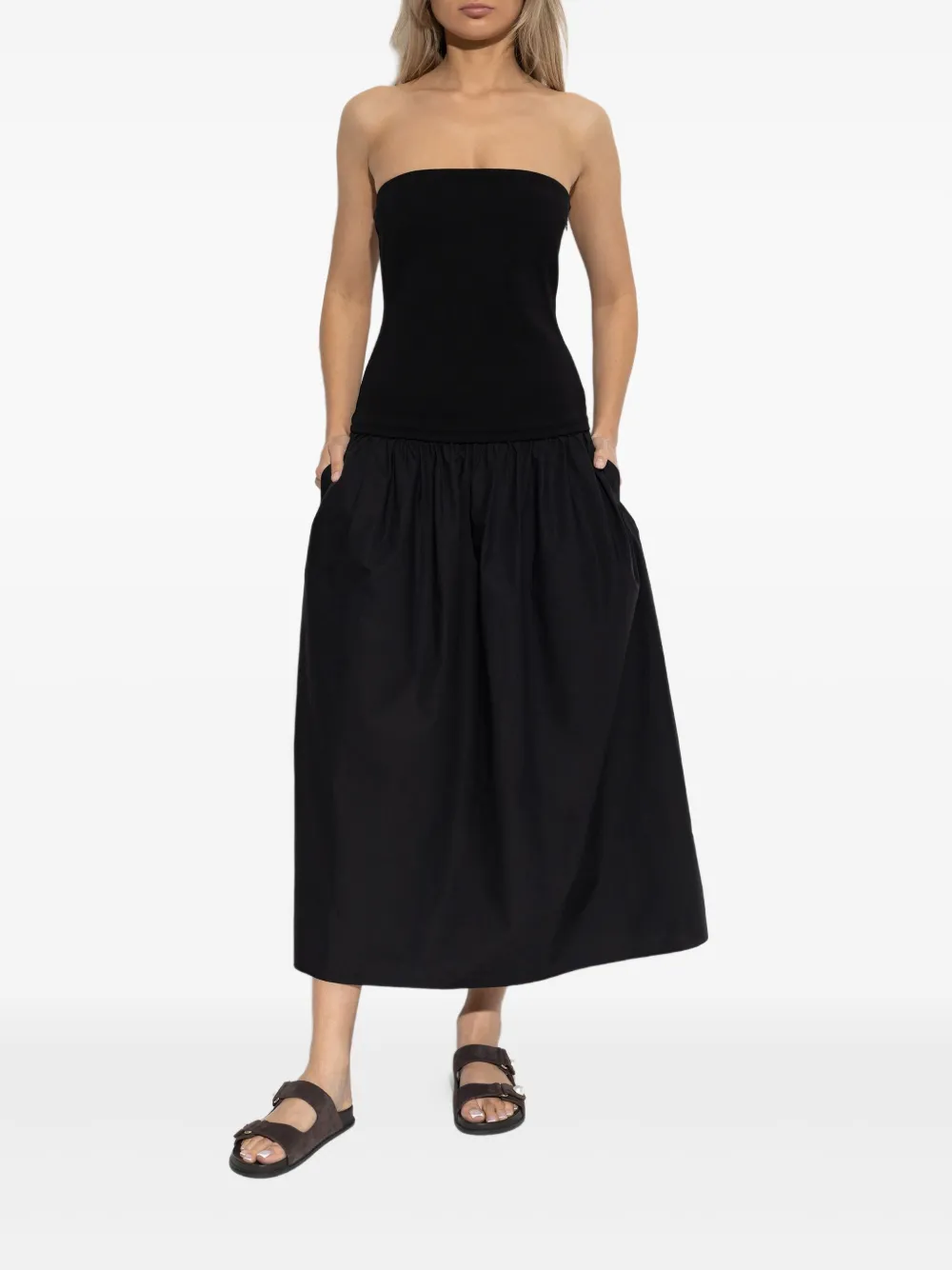 Shop Rag & Bone Irina Strapless Gathered Maxi Dress
