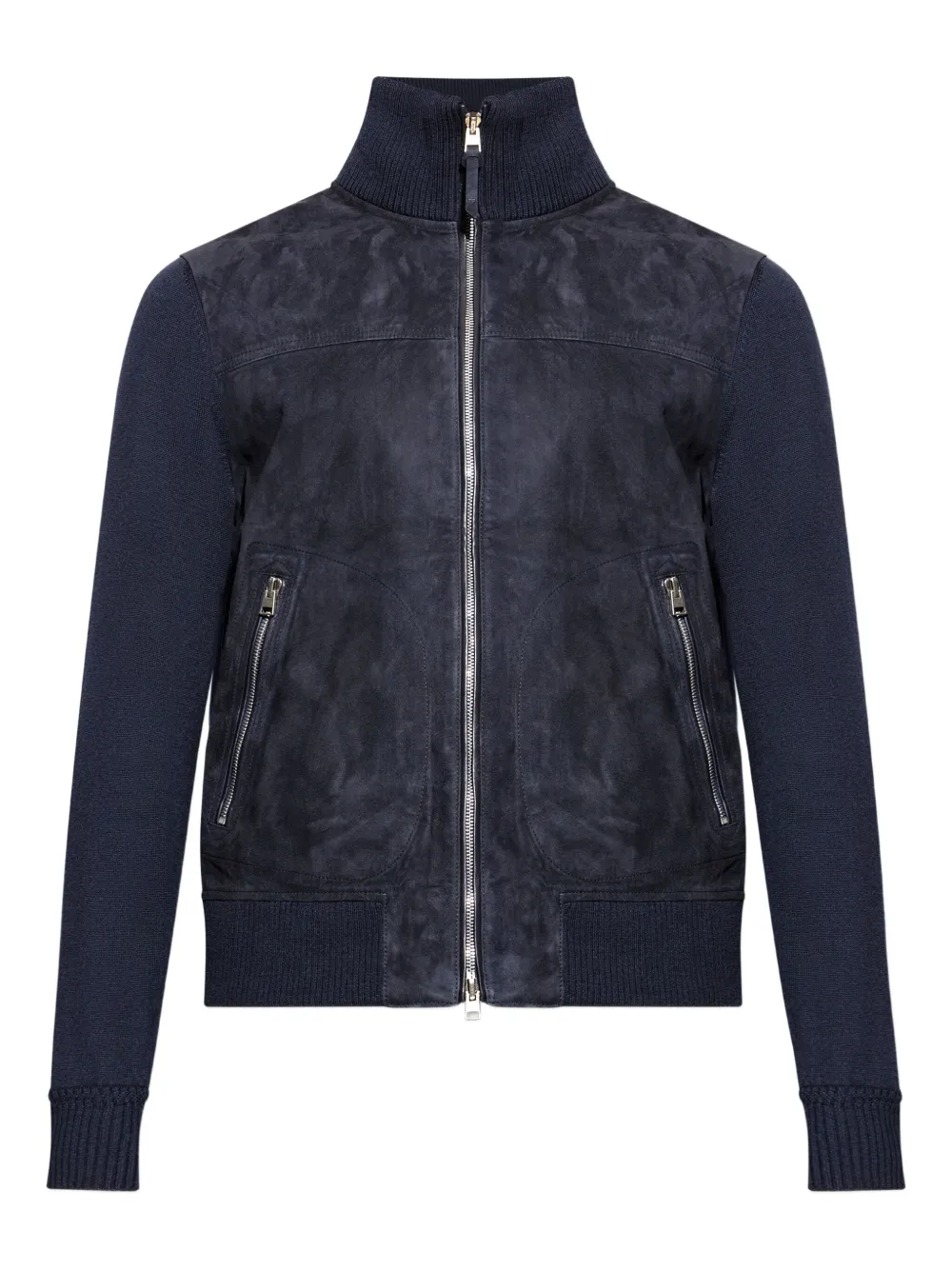 TOM FORD zip-front padded bomber jacket | Blue | Image 1