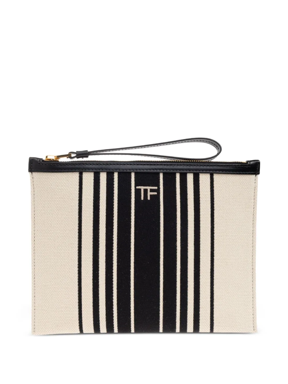 TOM FORD bolsa de mano con motivo de rayas | neutro | Image 1