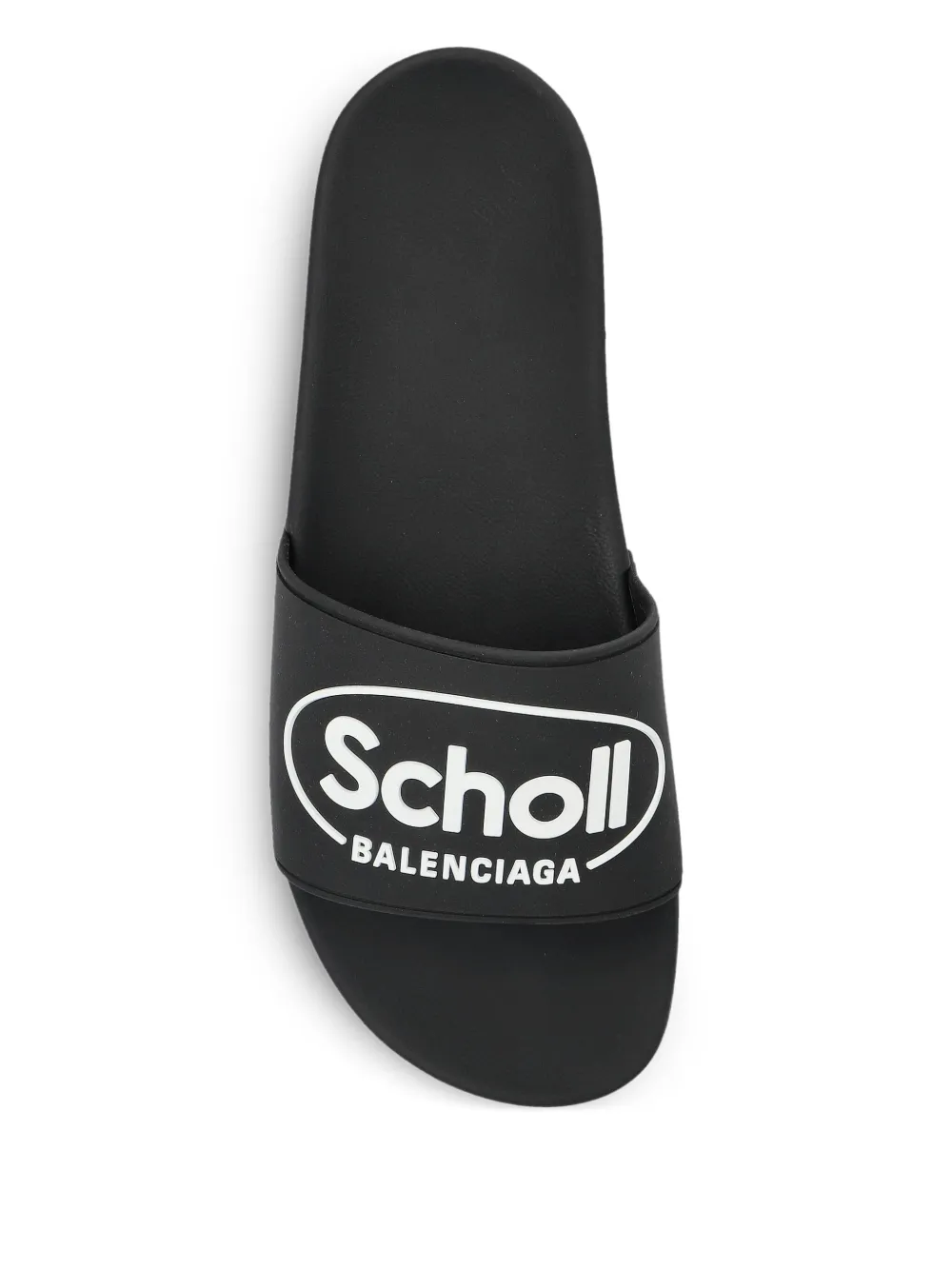 Balenciaga Slippers met logoprint Zwart