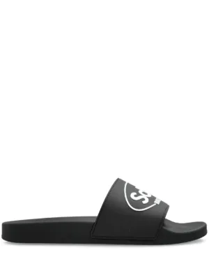 Balenciaga x Scholl ロゴ サンダル | ブラック | FARFETCH JP