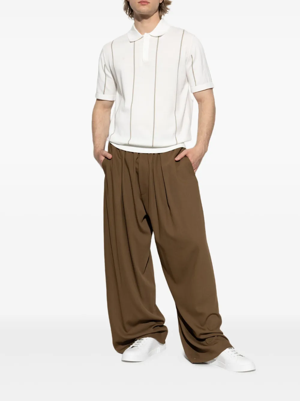 Theory Gestreept poloshirt - Wit