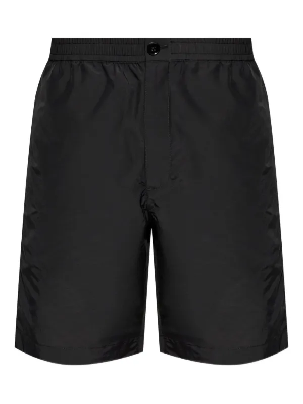 Theory Drawstring Cotton Shorts in Black