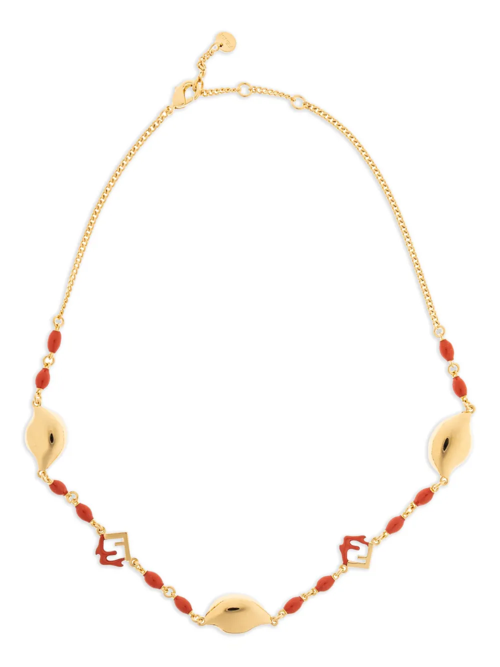 Fendi Bead Necklace In Gold