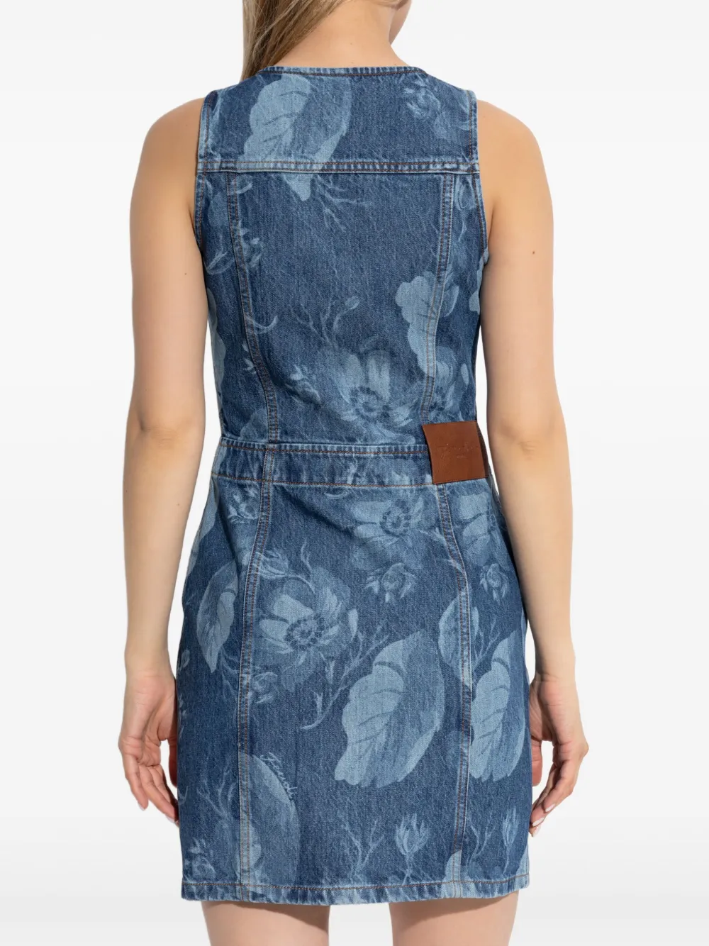 FENDI Jurk met bloemenprint Blauw