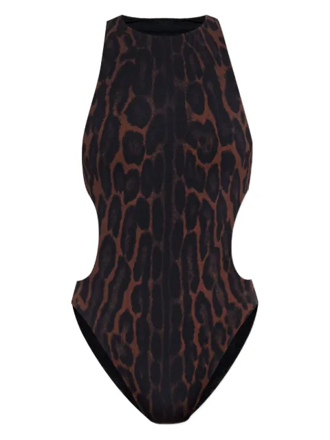 TOM FORD cut-out leopard-print swimsuit