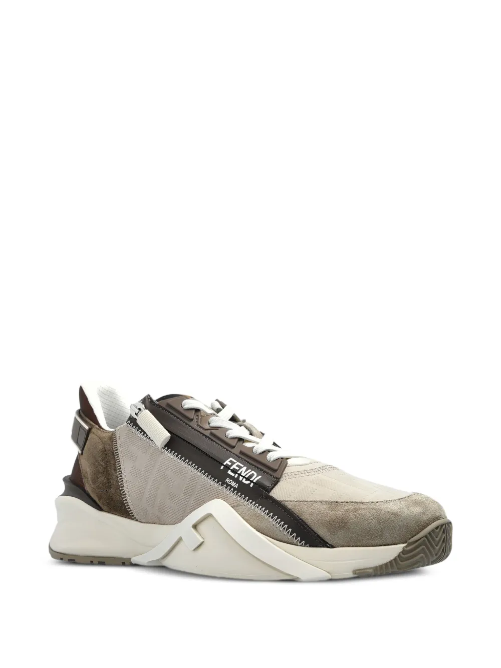 FENDI Flow atletische sneakers met vlakken Beige