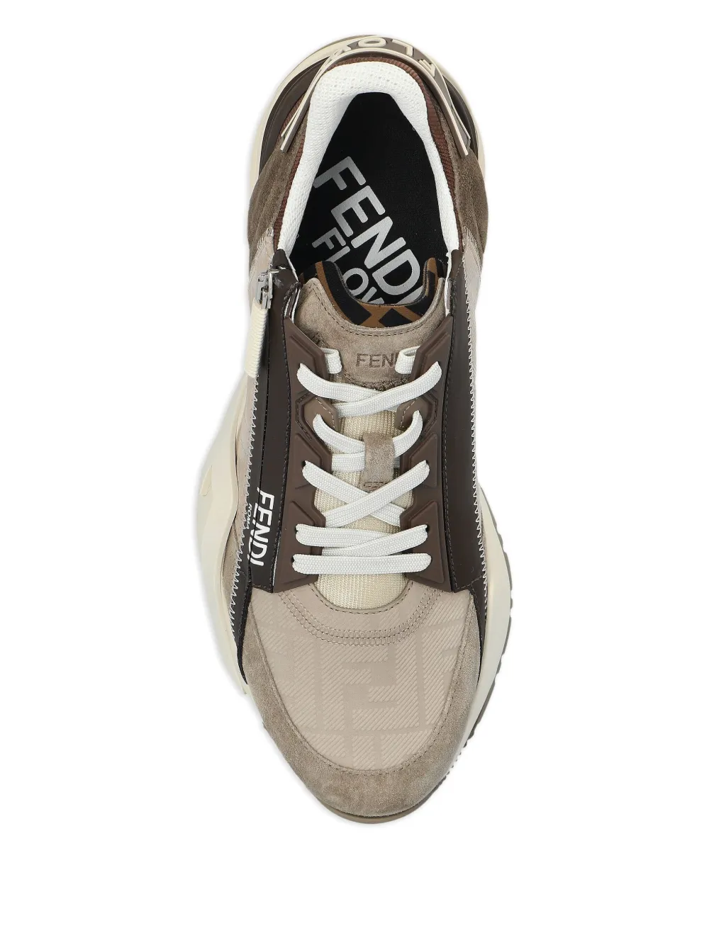FENDI Flow atletische sneakers met vlakken Beige