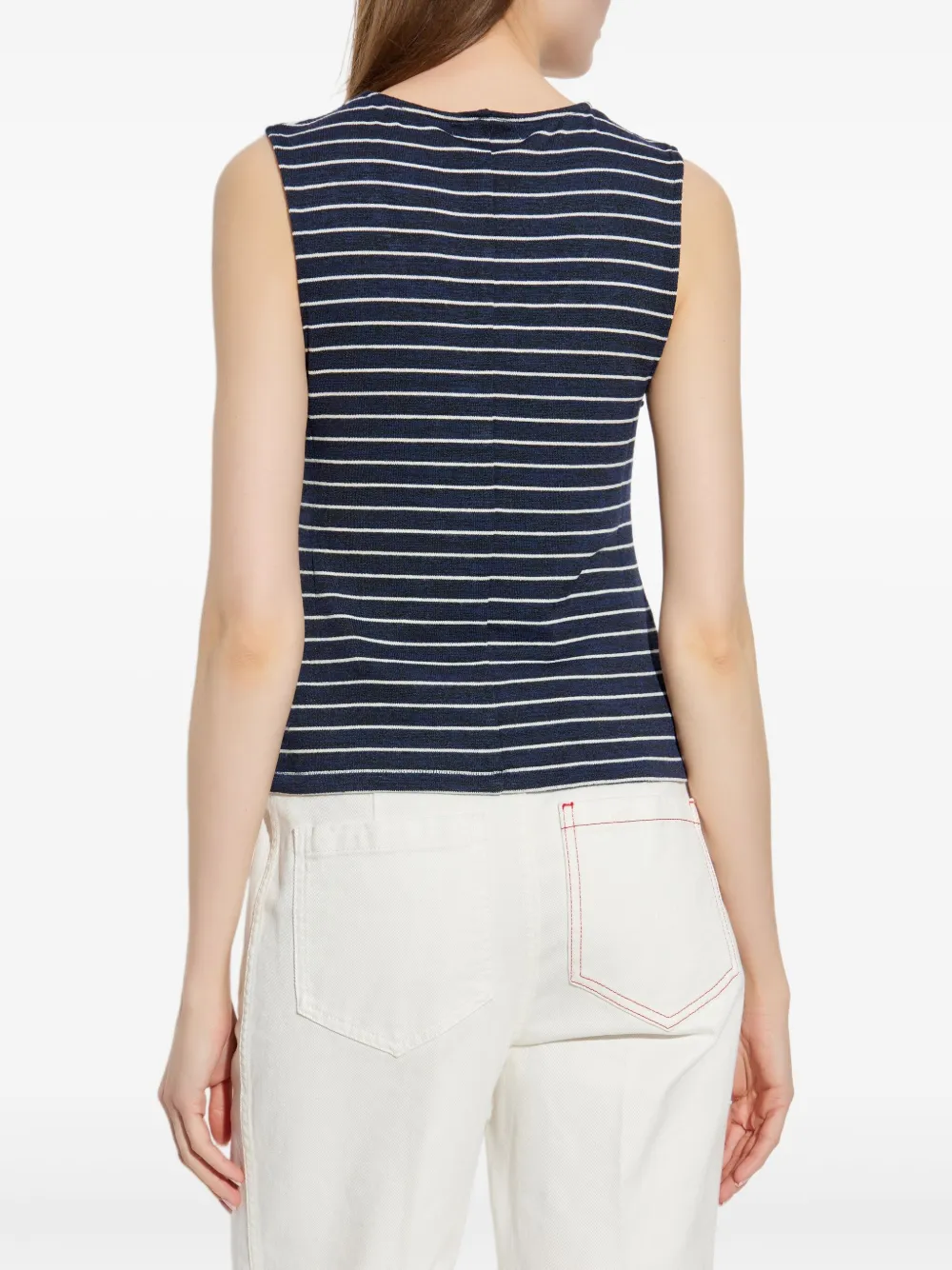 rag & bone Gestreepte button-up top Blauw
