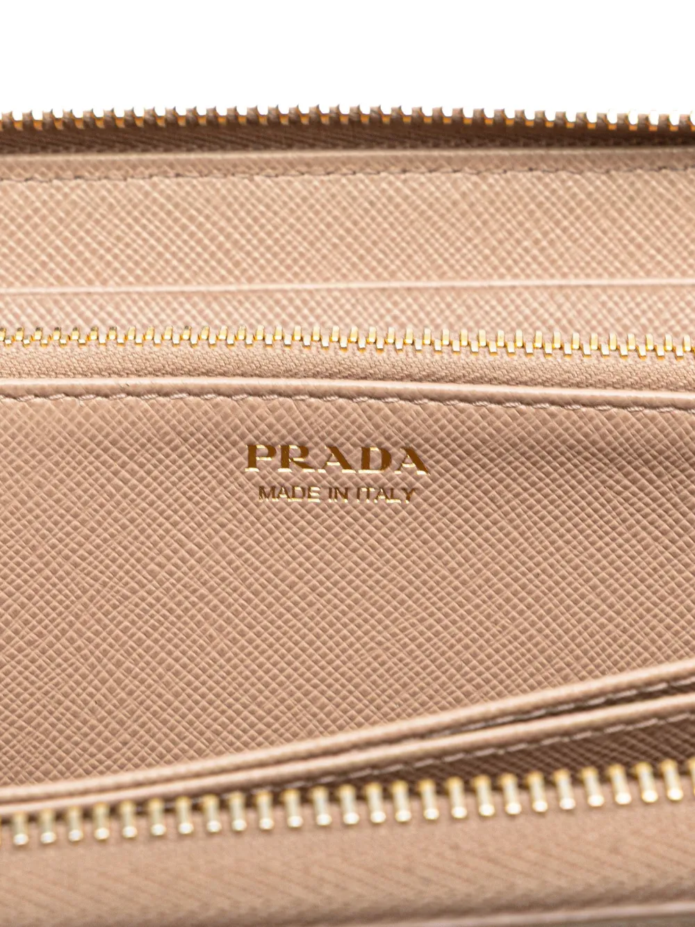 Pre-owned Prada 2000-2024 Large Saffiano Zip Around Wallet Long Wallets