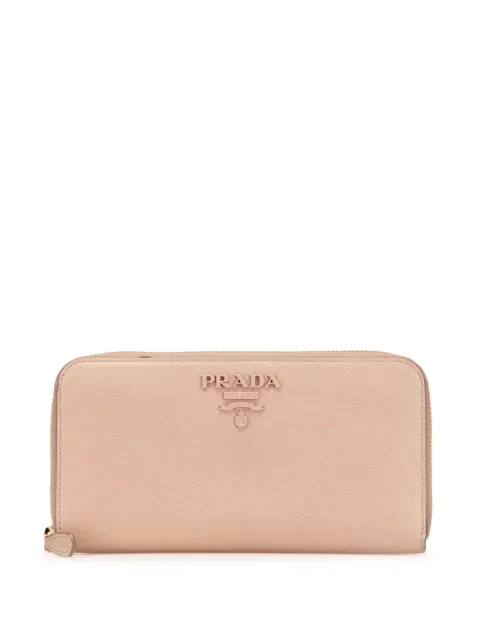 Prada Pre-Owned 2000-2024 Large Saffiano Zip Around Wallet long wallets