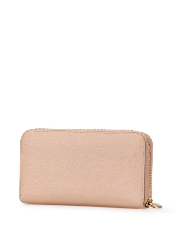 Prada Pre-Owned 2000-2024 Large Saffiano Zip Around Wallet