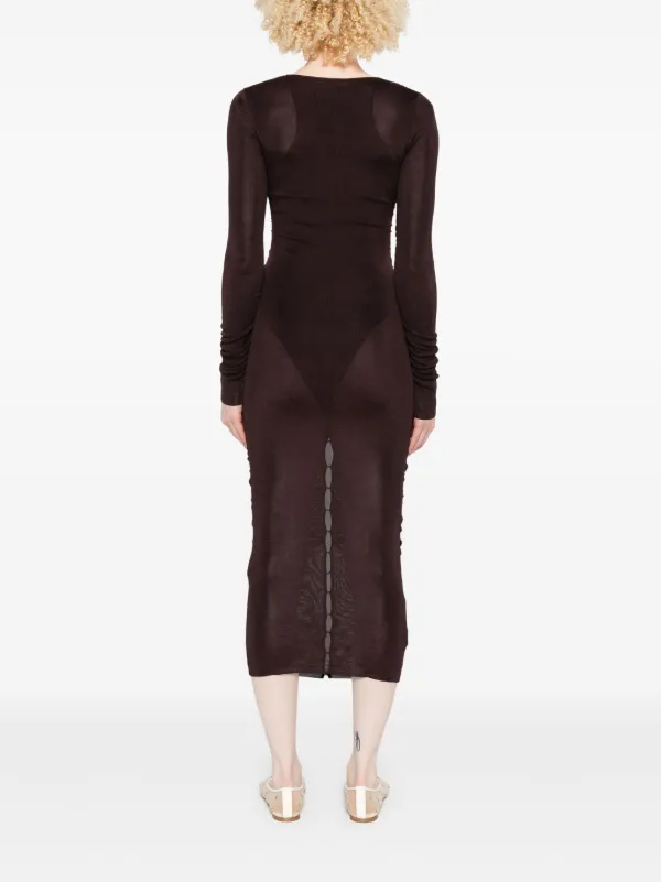 Self-Portrait fine-knit Dress | Brown | FARFETCH Self-Portrait fine-knit Dress | Brown | FARFETCH
