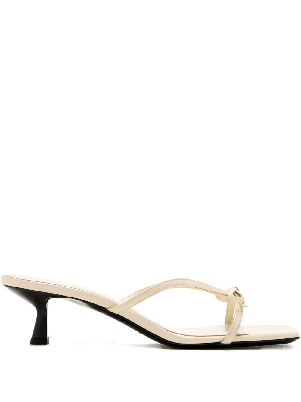 ANINE BING 55mm bow-detail square-toe sandals Neutrals