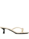 ANINE BING 55mm bow-detail square-toe sandals - Neutrals