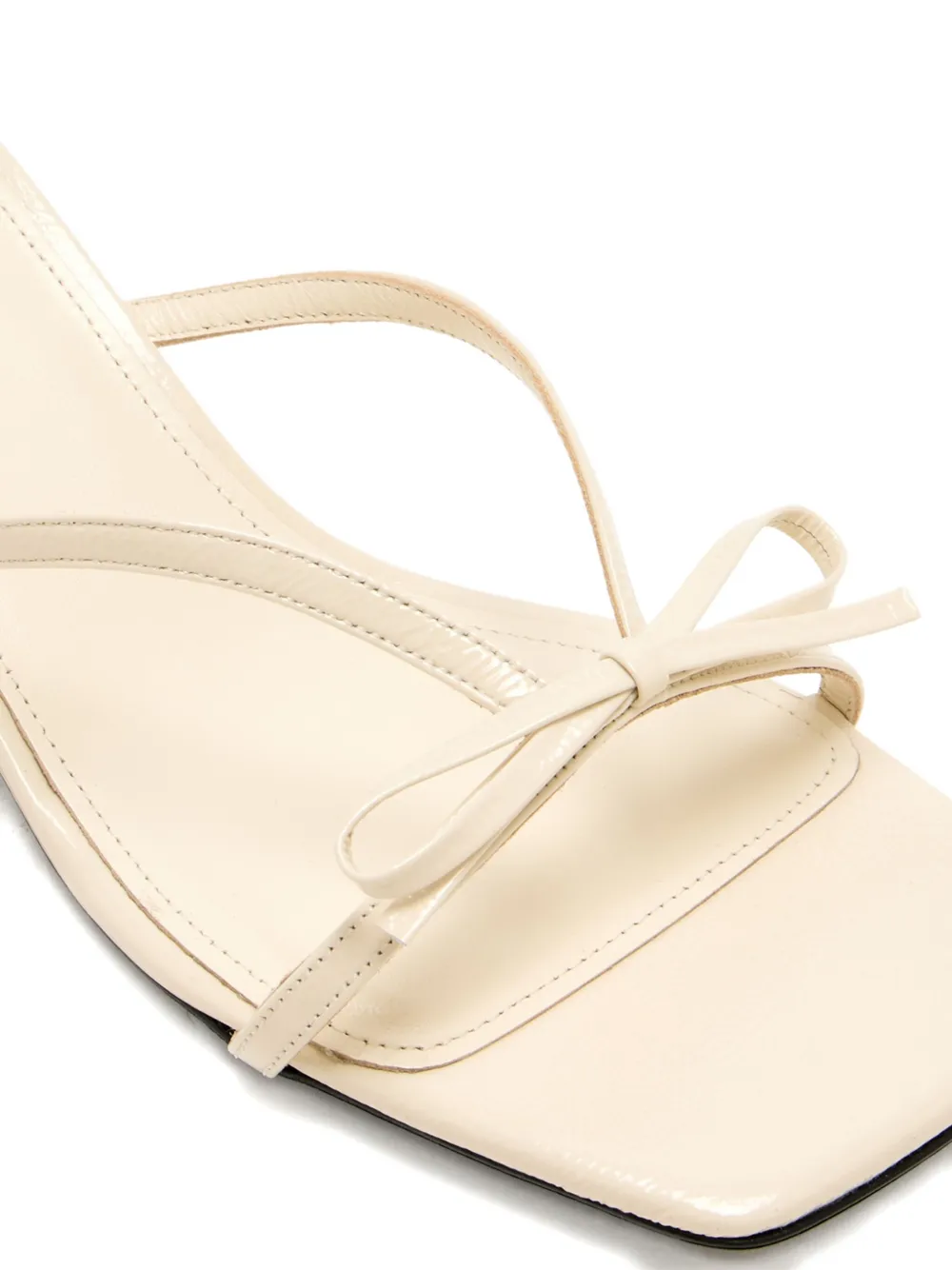 ANINE BING 55mm bow-detail square-toe sandals Neutrals