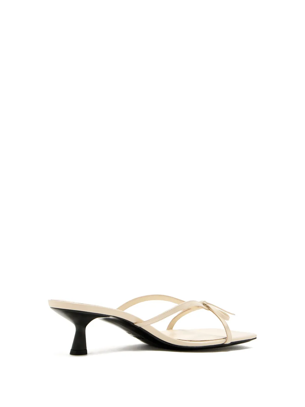 ANINE BING 55mm bow-detail square-toe sandals Neutrals