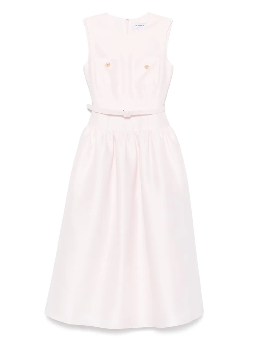 Self-Portrait taffeta midi dress | Pink | Image 1