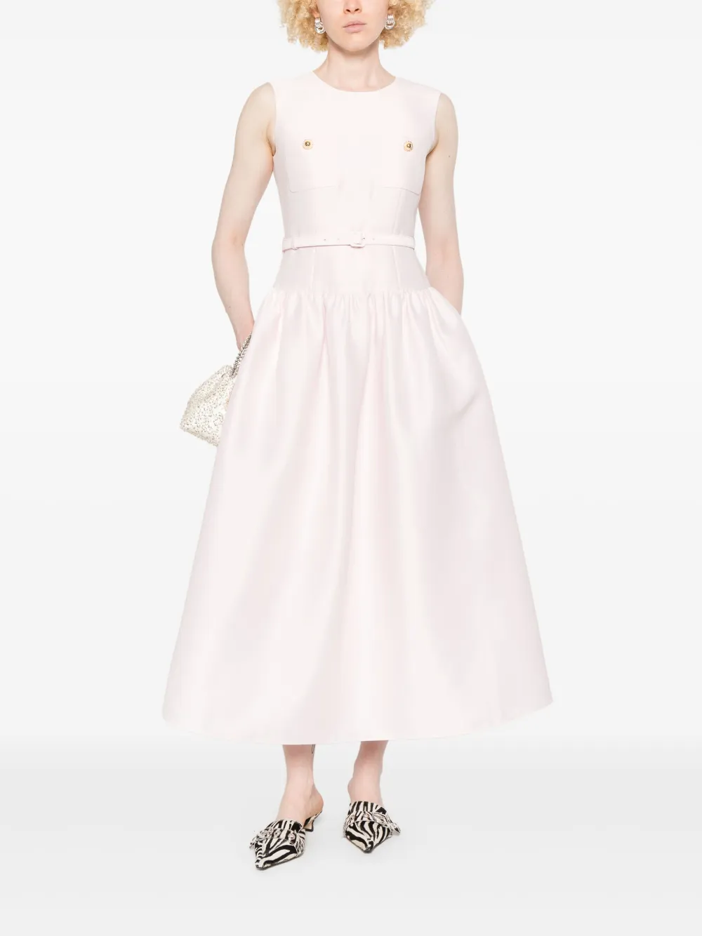 Self-Portrait Midi-jurk - Roze