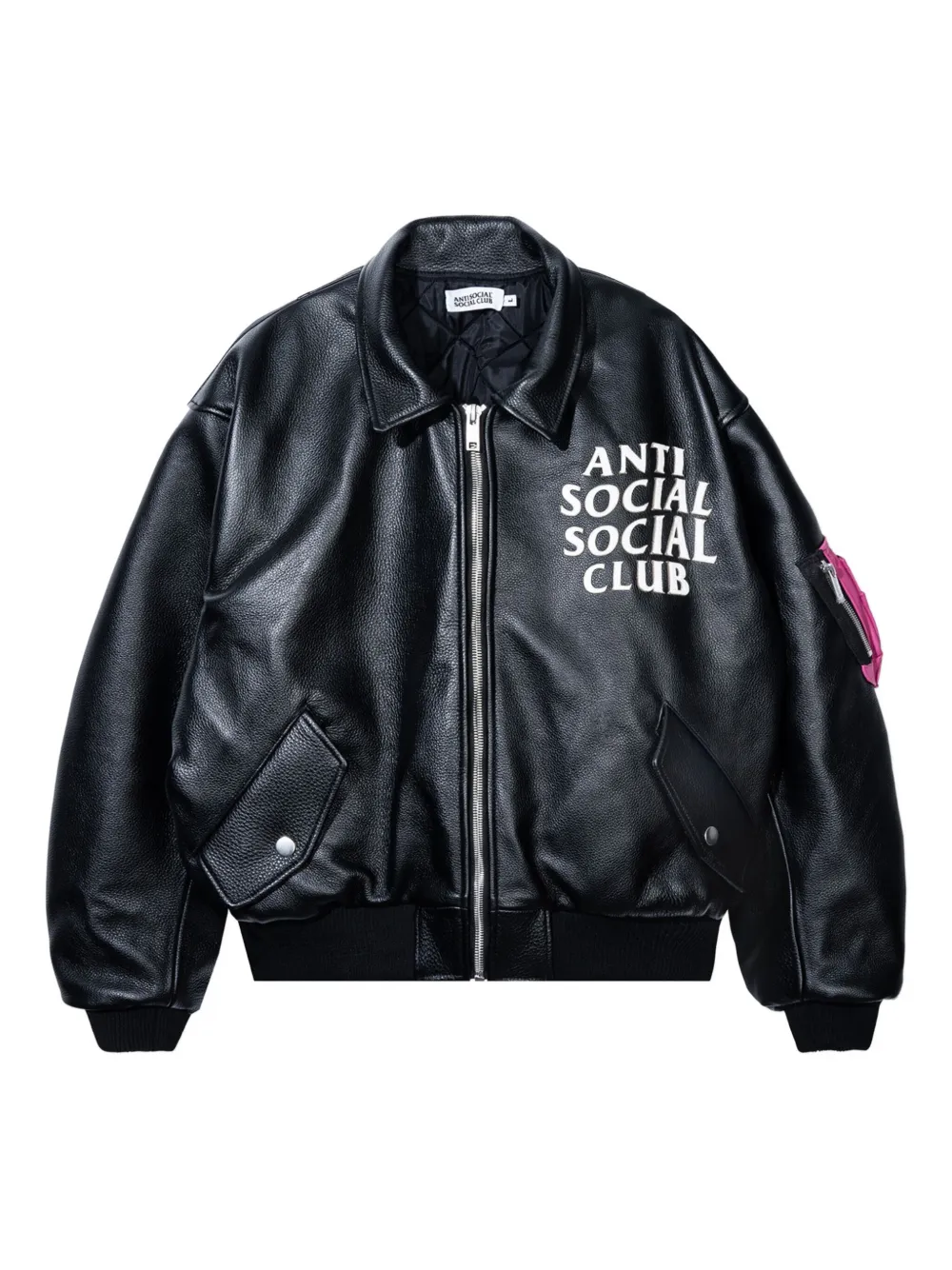 logo-print bomber jacket