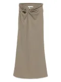 Christopher Esber gathered-detail ribbed maxi skirt - Green