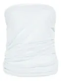 Christopher Esber draped strapless top - Blue