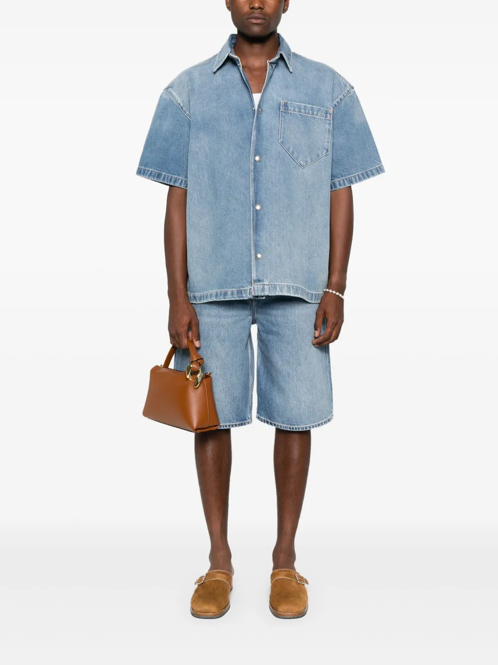 7 For All Mankind Mason denim shorts - Blauw