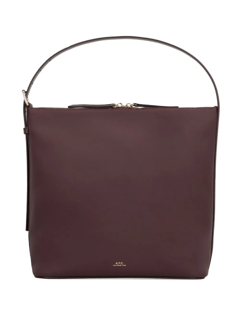 A.P.C. Vera leren schoudertas met rits Bruin