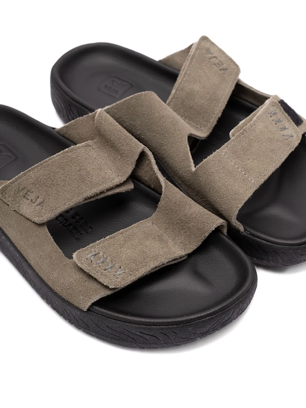 VEJA dual-strap suede sandals Green