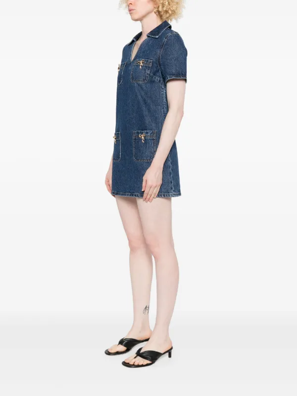 ワンピース SELF PORTRAIT Denim short dress BLUE Self-Portrait Denim Mini Dress | Blue | FARFETCH