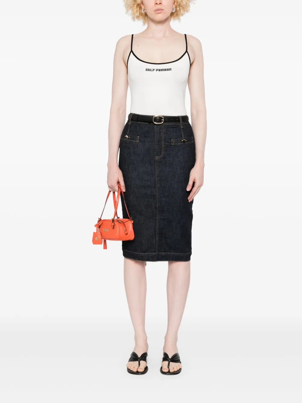 Self-Portrait Denim rok - Blauw