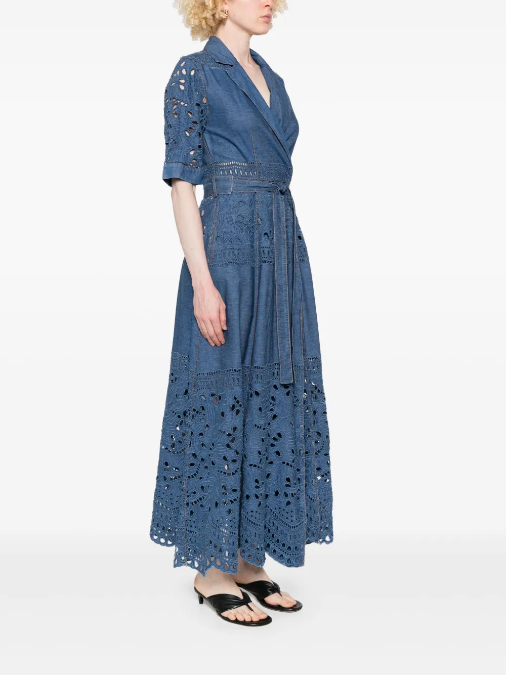 Ermanno Scervino Jurk met kant Blauw