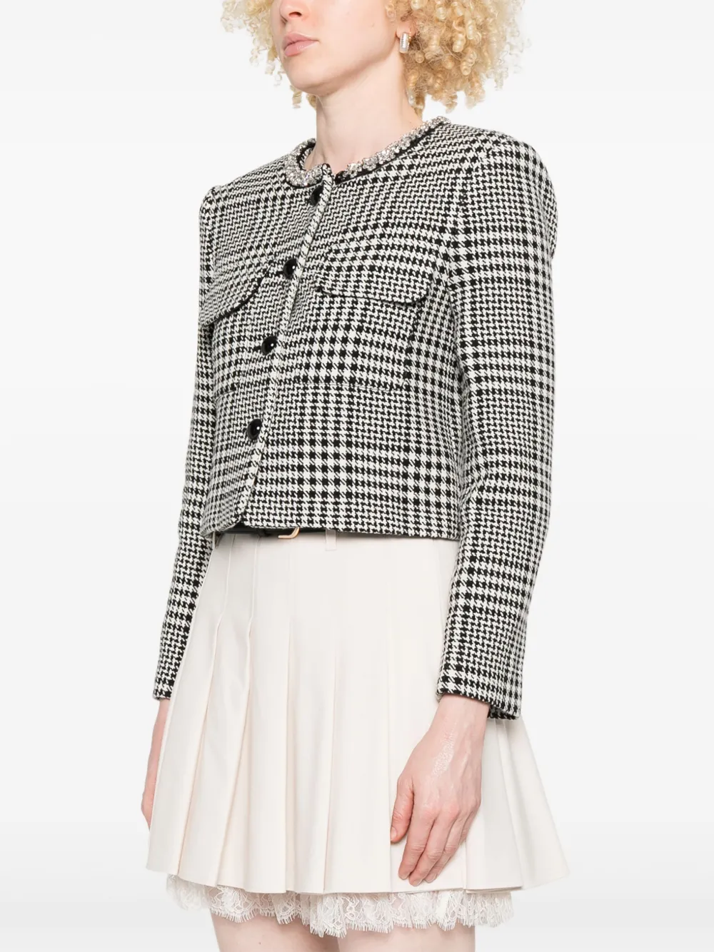 Shop Self-portrait Houndstooth Jacket