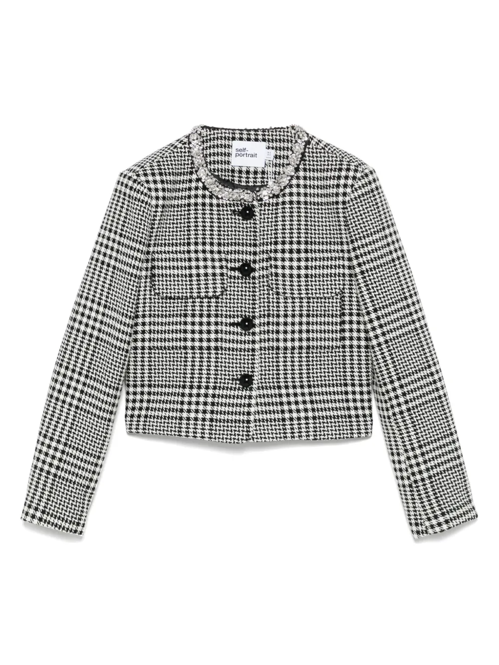 Shop Self-portrait Houndstooth Jacket