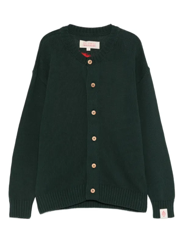 The Animals Observatory logo-appliqué Embroidered Cardigan