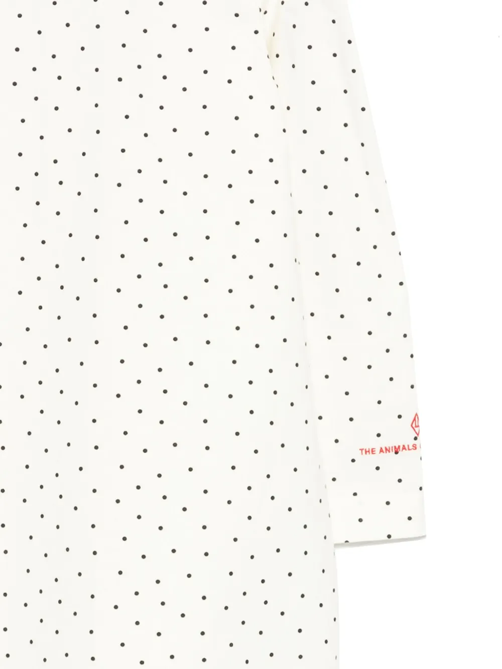 The Animals Observatory Dugong midi-jurk met stippen en lange mouwen Beige
