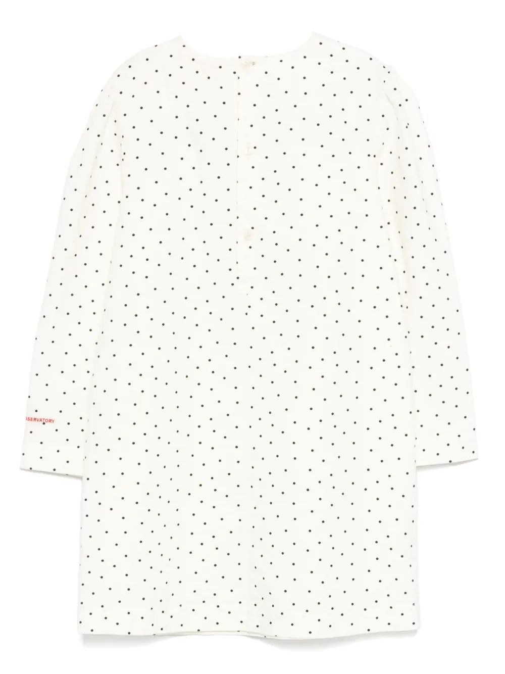 The Animals Observatory Dugong polka-dot long-sleeve midi dress | Girls Casual Dresses | Image 2