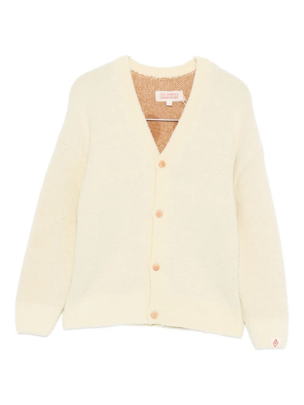 The Animals Observatory heart-print cardigan | Neutrals | Image 1