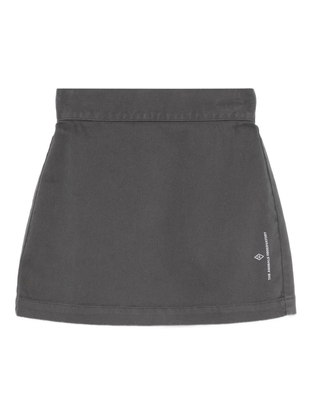 The Animals Observatory Swan Elastic-waistband Mini Skirt In Gray