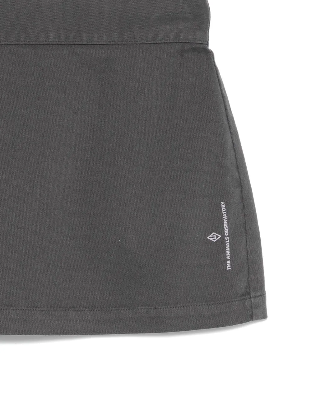 The Animals Observatory Swan Elastic-waistband Mini Skirt In Gray