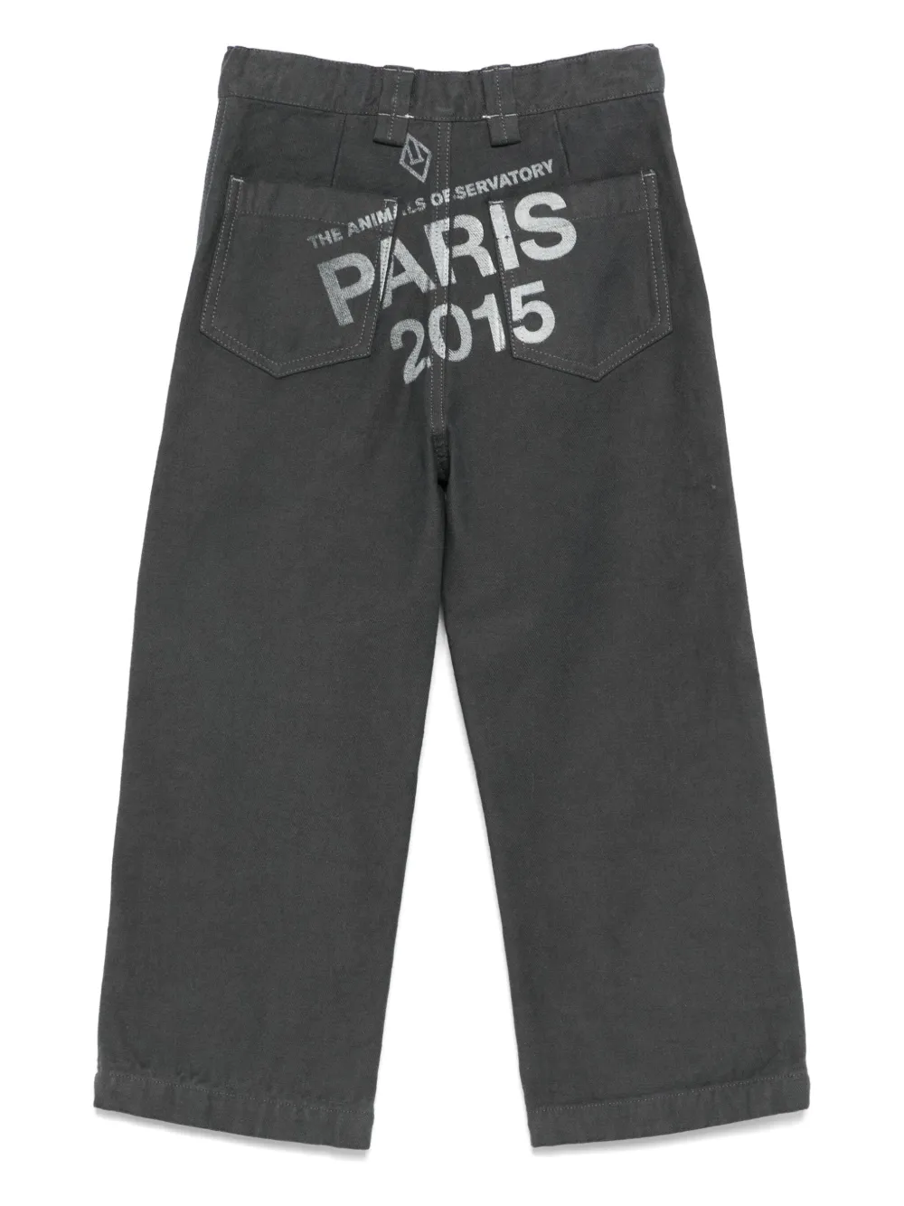 The Animals Observatory logo-print straight-leg trousers | Girls Casual Trousers | Image 2