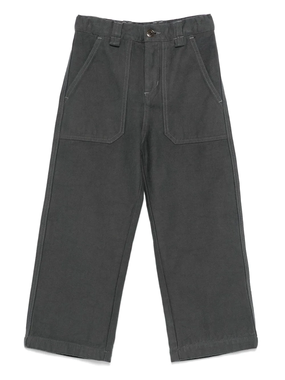 The Animals Observatory logo-print straight-leg trousers | Grey | Image 1