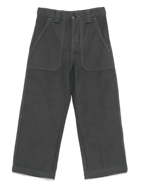 The Animals Observatory logo-print straight-leg trousers